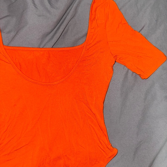 Women's Bodysuit - Orange - Square Neckline - US Small - SHEIN - Picture 8 of 10